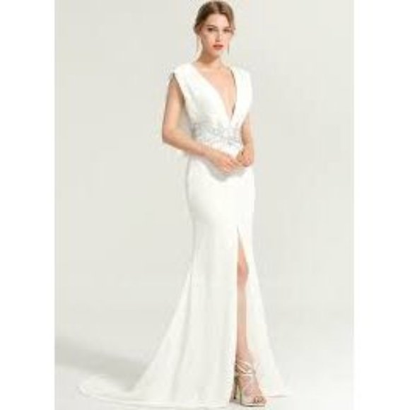 Trumpet/Mermaid V-neck Evening Dress BLACK - Picture 4 of 11